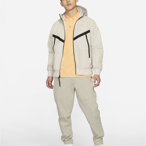 Veste coupe-vent à capuche en tissu satiné avec logo personnalisé de haute qualité pour hommes, style streetwear, couleurs hiver, vente en gros - Product Image 2