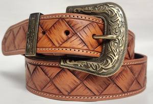 Nuevos Cinturones de Cuero Hechos a Mano con Cuentas y Grabados, con Hebilla de Cobre, Estilo Casual, Todas las Tallas, Superior TRADERZ Maharashtra - Product Image 3