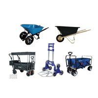 Chariot à main industriel et chariot à roulettes pour ciment avec cadre en acier et pneu gonflable - Personnalisable OEM pour le shopping et l'utilisation d'outils