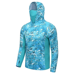 Men's Camouflage Hooded <b>Fishing</b> <b>Shirt</b> UPF 50 Anti-UV Long Sleeve Pullover Top - Product Image 6