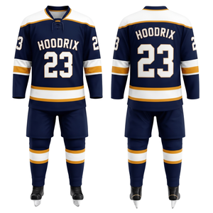 Uniforme de Hockey sobre Hielo Personalizado ODM, Conjunto de Jersey y Calcetines Sublimados, Resistentes a la Decoloración y Encogimiento, Venta al Por Mayor de Fábrica - Product Image 1