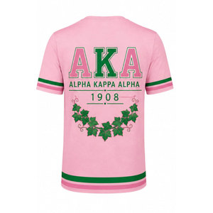 Camiseta de Manga Corta Alpha Rosa Verde, Cuello Redondo, Corte Regular, con Estampado de Letras, Camiseta Informal de Punto para Hombre - Product Image 6