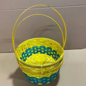 Canasta de Huevos de Pascua de Color Personalizado en Oferta, Canasta de Regalo Festiva, Canasta Decorativa Tejida de Bambú y Ratán DRAGONEX para Navidad - Product Image 1