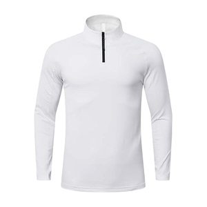 Camisetas deportivas activas con cremallera, manga larga, cuello alto, transpirables y de secado rápido. - Product Image 2