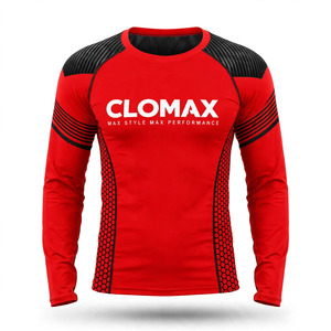 Chemise de compression unisexe à manches longues avec imprimé loup, écologique, 220g, à séchage rapide, en spandex/polyester, pour adultes - Product Image 3