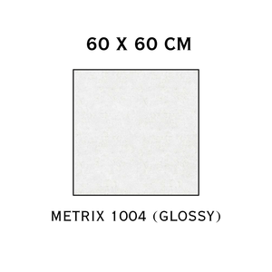 Carreaux de sol en porcelaine 600*600 mm, carreaux de sol en porcelaine émaillée imitation marbre, METRIX 1004 (BRILLANT), marbre blanc - Product Image 1