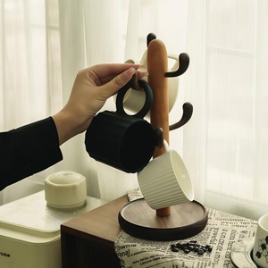 Soporte para Tazas con Forma de Árbol de Bambú Natural, Portavasos Giratorio de Madera para Tazas y Vasos, Ahorro de Espacio, Decoración para Mesa de Cocina, Regalo - Product Image 6