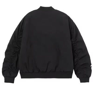 เสื้อแจ็คเก็ตบอมเบอร์สีเทาอ่อนสำหรับผู้ชาย คอตั้ง ปิดด้วยซิป สไตล์ลำลอง สีพื้น ผลิตจากโพลีเอสเตอร์ เหมาะสำหรับใส่ในฤดูใบไม้ร่วง ทรงปกติ - Product Image 3