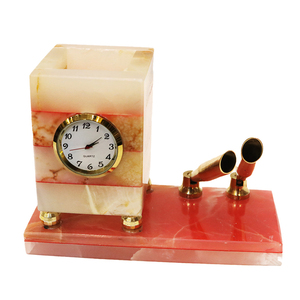 Traditional Design Stone Onyx Marble <b>Clock</b> Direct Factory Supplier Onyx Marble <b>Clock</b> For Elegant Home And Office Use - Product Image 3