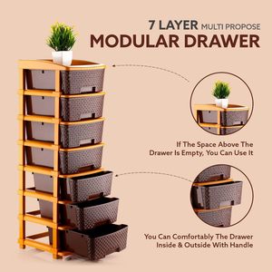 Moderno Armario Organizador Modular Plegable y Apilable de 7 Niveles, de Plástico Resistente al Agua, para el Hogar - Product Image 5
