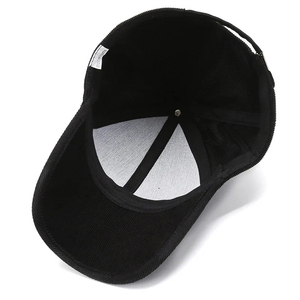 Casquette snapback unisexe noire à 6 panneaux en coton, ajustable, décontractée pour adultes - Product Image 2