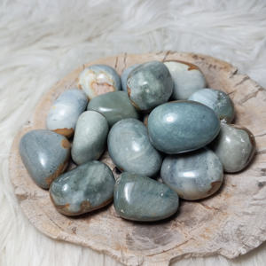 Venta al por mayor 20-30mm Natural Indonesia labradorita jaspe piedras preciosas hechas a mano pulido forma caída cristal para curar alta - Product Image 5