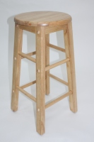 Tabouret de bar en bois massif, design scandinave antique, résistant à l'eau, écologique, durable, avec accoudoir fixe, fabrication OEM au Vietnam