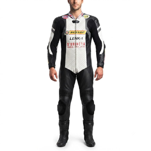 Combinaison de course premium Ramaha pour homme, 1 pièce, en cuir de vache véritable/cuir de kangourou, style MotoCP, combinaison de course sur circuit, niveau de protection 2 - Product Image 1