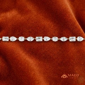 18K Gold Plated Marquise Cut Moissanite Tennis Bracelet for Women Engagement Party Gift Fashion Jewelry Hiphop Style - Product Image 4