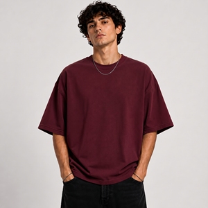 men solid color <b>plain</b> oversized <b>t</b> <b>shirt</b> dark teal cyan <b>green</b> heavy cotton streetwear drop shoulder loose boxy cut crew tee bulk - Product Image 1