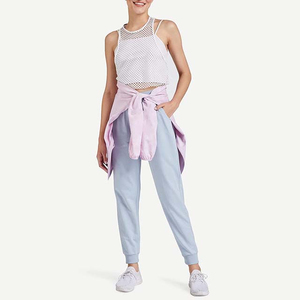 Pantalones deportivos de algodón extragrandes de 220 g/m² para mujer, personalizables, de pierna recta, con corte amplio y frente plano, para invierno. - Product Image 3