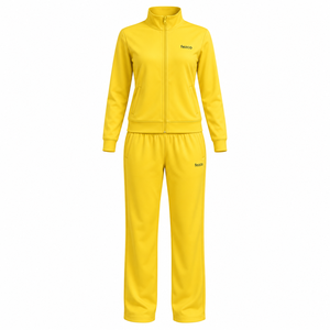 Ensemble de survêtement personnalisé chaud pour femme, collection automne-hiver, épais, 2 pièces, pantalon de jogging et sweat à capuche amples - Product Image 1