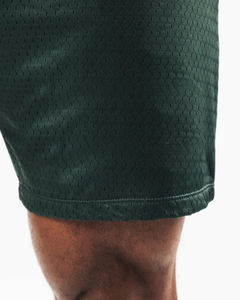 Shorts de sport pour homme, vert foncé, taille élastique, unis, décontractés, pour la gym, l'entraînement, la course à pied, respirants - Product Image 4