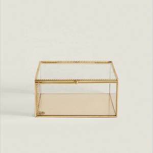 Boîte de rangement de luxe en laiton et verre pour bijoux et maquillage, vente en gros 2026 - Product Image 3