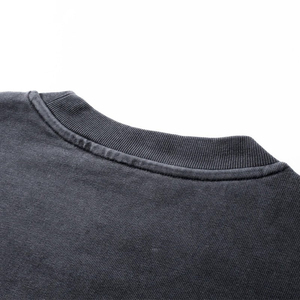 Camiseta de manga doble 100% algodón fácil de llevar para hombre, corte holgado, con logo y etiqueta impresos en la parte delantera, camisetas de manga doble para hombre - Product Image 3