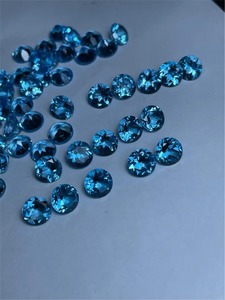 Topacio Azul Natural Tratado Térmicamente, Corte Brillante, 8x8mm, 3-4 Quilates, con Juego de Color, Piedra Suelta para Joyería, Diciembre - Product Image 3