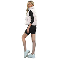 Gilet matelassé sans manches en laine pour femme, léger et chaud, idéal pour l'extérieur, décontracté et tendance, avec fermeture éclair et motifs floraux
