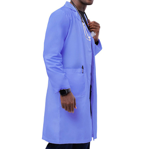 Custom Unisex <b>Scrub</b> <b>Tops</b> with Knitted Fabric Lightweight Needle Detection Seamless Fusing Hospital Use - Product Image 2