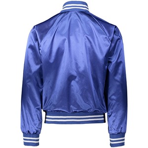 Chaqueta universitaria de satén unisex hecha a medida, ropa de calle posterior con botones suaves para hombres, nueva condición - Product Image 2