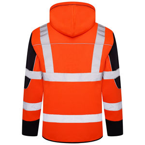 Camisa de Seguridad de Manga Larga con Capucha para Hombre, de Poliéster, Reflectante, de Alta Visibilidad, para Seguridad, Tallas Grandes, Ropa de Trabajo para Construcción - Product Image 4