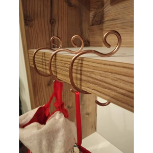Porte-chaussettes en cuivre, crochets modernes pour chaussettes, crochets décoratifs naturels polis pour décorations de Noël, à bas prix - Product Image 2
