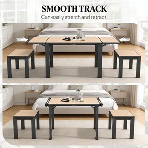 Tavolo da Pranzo Naturale per Esterni, Arredamento per Terrazza e Patio - Product Image 2