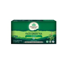 Thé vert Tulsi biologique d'Inde, classique, 25 sachets d'infusion, lot de 2, 3 g - Product Image 3