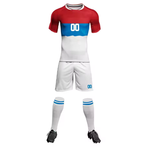 ชุดยูนิฟอร์มฟุตบอล/ซอคเกอร์แบบขายส่งที่ปรับแต่งได้ พร้อมโลโก้พิมพ์ตามสั่งและแขนสั้น - Product Image 3