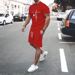 Men's Casual Summer 2-Piece Sportswear <b>Suit</b> Wholesale Digital Printing <b>T</b>-<b>Shirt</b> for Outdoor Sports & Leisure Vacation - Product Image 3