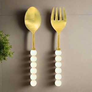 Luxury Steel <b>Salad</b> <b>Servers</b> for Home and Hotel Use 100% Resin <b>Salad</b> <b>Servers</b> Ice Cream Spoon Top Trending mirrored steel - Product Image 4