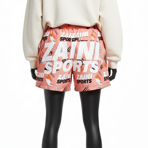 Shorts coupe-vent pour femmes, polyester tissé premium, légers, respirants, impression par sublimation, logo personnalisé, shorts pour femmes - Product Image 2