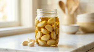 Canned Brine-Preserved Peeled Garlic Cloves in Mason <b>Jar</b> Supplier - Product Image 4
