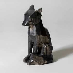 Jaffs Exports L 12.70 cm | W 15.24 cm | H 30.48 cm Fox Sculpture Aluminium Handmade Eco-Friendly Modern Artistic Tabletop Decor - Product Image 2