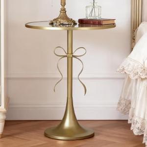 Gold Metal Bow <b>Cocktail</b> <b>Table</b> Modern Design Bowknot Drink <b>Table</b> - Product Image 4