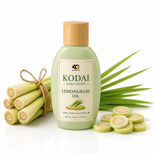 Aceite Esencial de Limoncillo de Tamil Nadu 100% Puro y Natural de Kodai Global Export, Destilado al Vapor, para Aromaterapia Facial, Limpieza Sin Dolor - Product Image 1