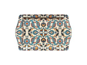 Bandeja rectangular grande personalizada superventas, hecha a mano, moderna, de acero inoxidable esmaltado, ligera, única, para servir - Product Image 6