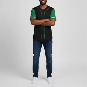 Camiseta de Béisbol Personalizada para Hombre, con Botones, Bordada, Estilo Urbano de los 90, Holgada, Unisex, Ropa Hip Hop - Product Image 5