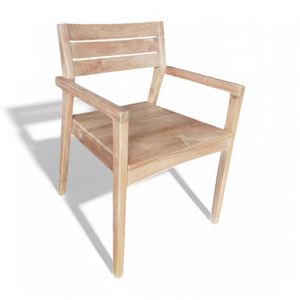 Modern Minimalist Solid Wood Outdoor <b>Chair</b> with Armrests <b>for</b> Garden Set Durable Design - Product Image 4