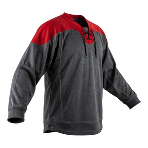 Men's <b>Ice</b> Hockey Jersey Custom Color Long Sleeve Color-Blocked Mesh V-neck Breathable Moisture Wicking Full Sleeve Sports - Product Image 2