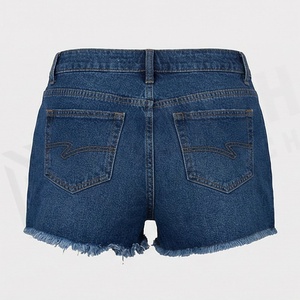 Nouveautés : Shorts en jean respirants pour femme, taille haute, délavés, style décontracté urbain, tendance été - Product Image 2