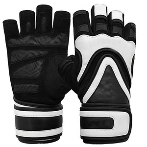 BARYAR FITNESS <b>Half</b> Finger Gym Workout Gloves Neoprene Mesh Breathable Non <b>Slip</b> Lace-Up Closure Adjustable Wrist Strap Fitness - Product Image 1