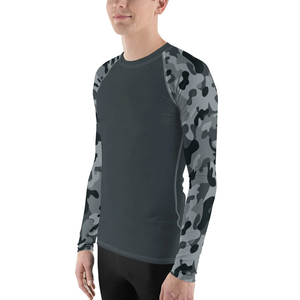 Maillot de bain confortable à manches longues pour homme, protection anti-UV, logo frontal, respirant, séchage rapide, antibactérien, sans coutures, pour sports nautiques - Product Image 5