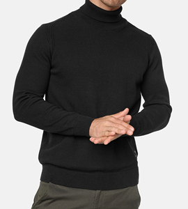 เสื้อสเวตเตอร์ไหมพรมถักลายริบสีน้ำตาลสำหรับผู้ชาย ยี่ห้อ FONILBEST SPORTS WEARS แบบซิป ¼  ทรงปกติ เหมาะสำหรับฤดูใบไม้ร่วง ผลิตจากอะคริลิก 100% รับสกรีนโลโก้ตามแบบ OEM - Product Image 5