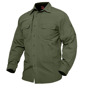 Camisas de Trabajo Nuevas para Hombre, Tácticas, Ligeras, de Secado Rápido, Manga Larga, Casuales para Exteriores, para Entornos Laborales - Product Image 4